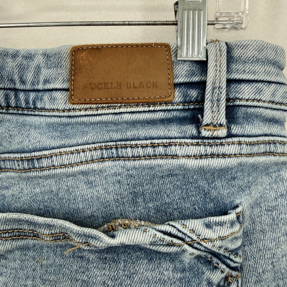 Buckle Black Straight Jeans Womens 32x32 Light Wash Fit No. 53 Stretch BBW6307R - Picture 7 of 12